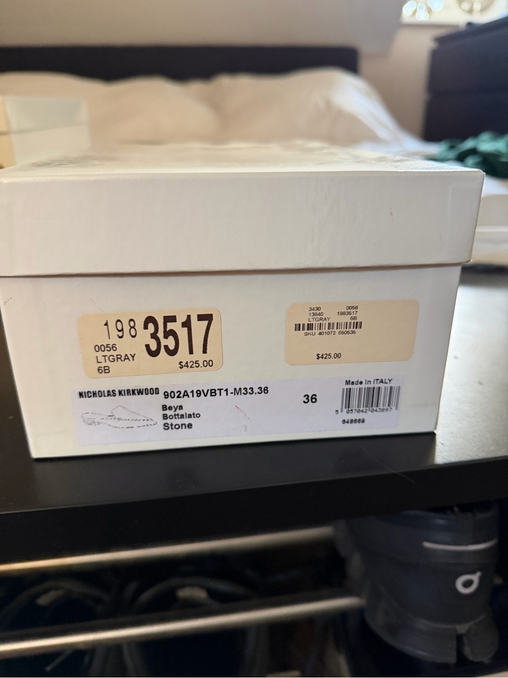 Nicholas Kirkwood Light Gray Branded Shoe Box